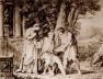 Illustration zur 3. Szene des 3. Aktes von Goethes Iphigenie auf Tauris
