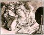 »Die Werther-Leserin«. Tuschezeichnung von J. A. Nothnagel 